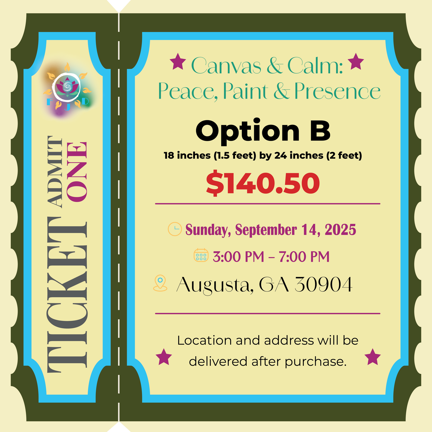 Canvas & Calm: Peace, Paint & Presence Event Ticket