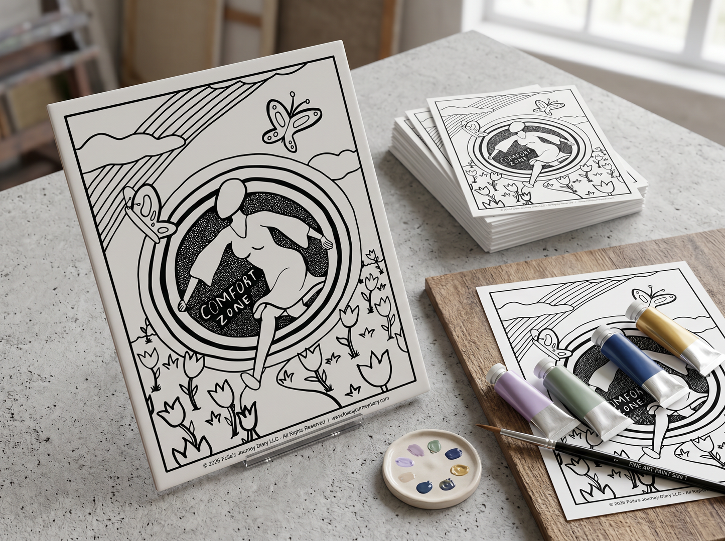 Comfort Zone - June 2026 Reflection Coloring Cards
