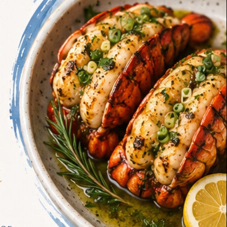 Garlic Herb Lobster Tail FJD Recipe Card - Free Download
