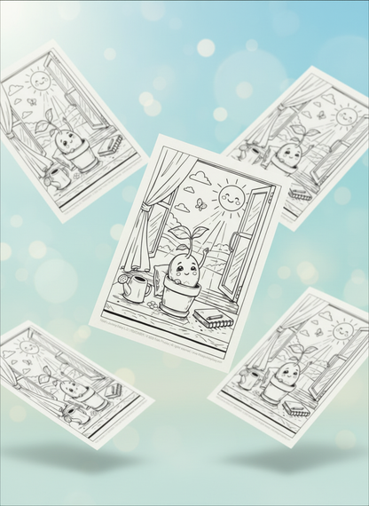 April 2026 Reflection Series - Coloring Card Set (3 Cards)