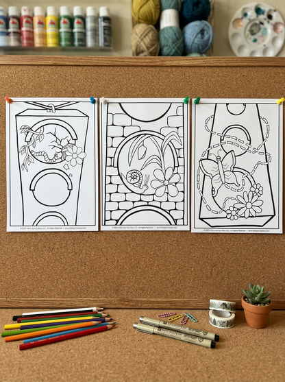 Reflection Coloring Cards Collections