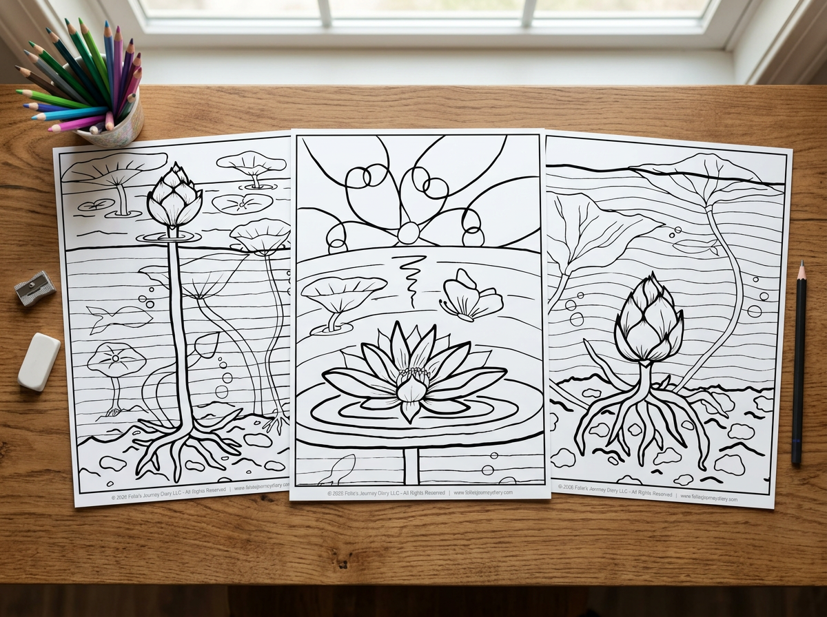 Reflection Coloring Cards Collections