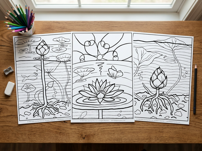 Reflection Coloring Cards Collections