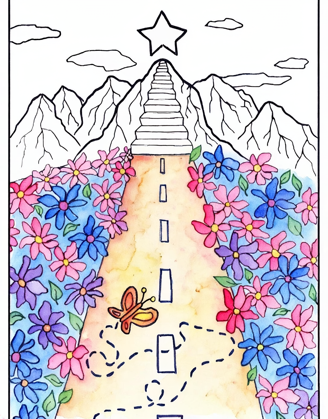 Reflection Coloring Cards Collections