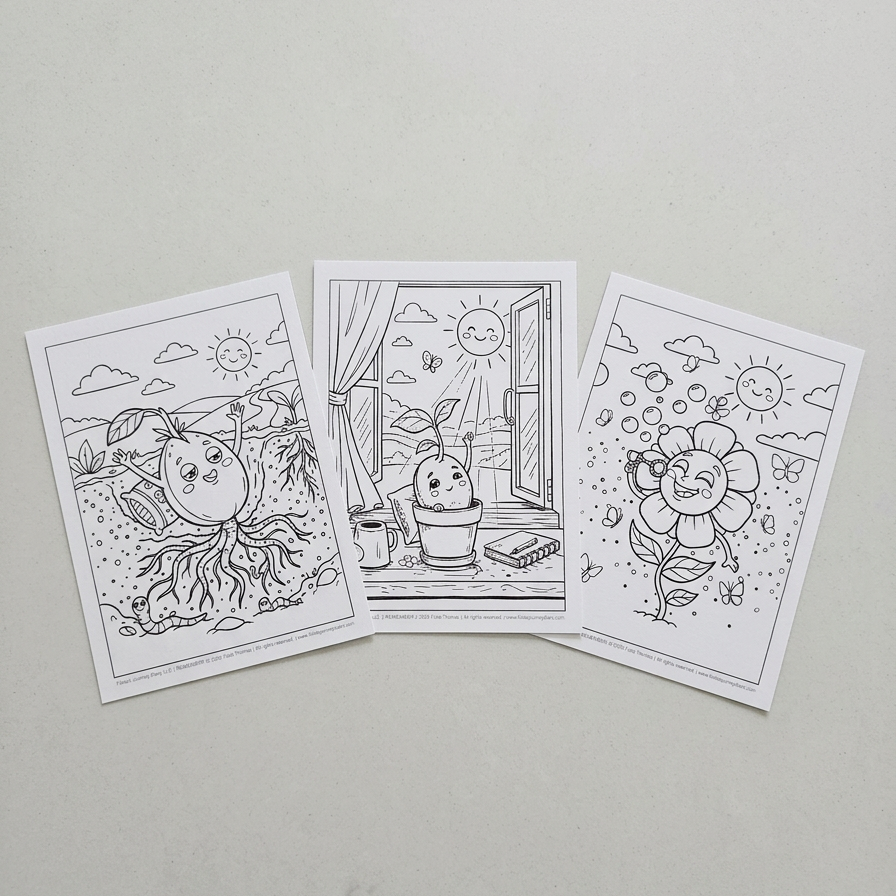 April 2026 Reflection Series - Coloring Card Set (3 Cards)