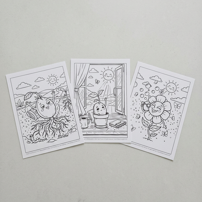 April 2026 Reflection Series - Coloring Card Set (3 Cards)