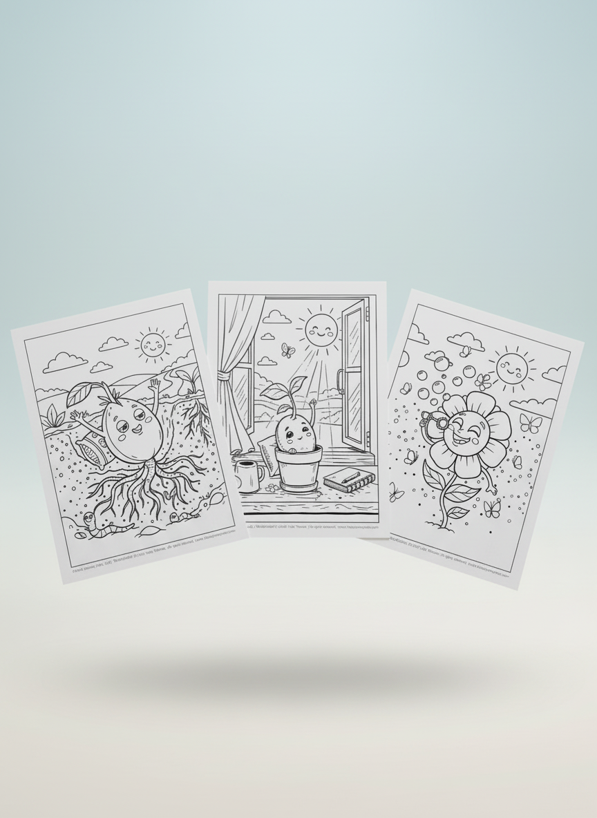 April 2026 Reflection Series - Coloring Card Set (3 Cards)