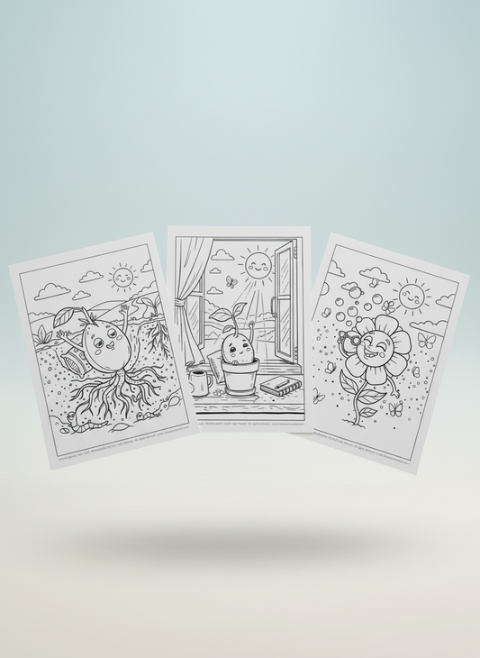 April 2026 Reflection Series - Coloring Card Set (3 Cards)