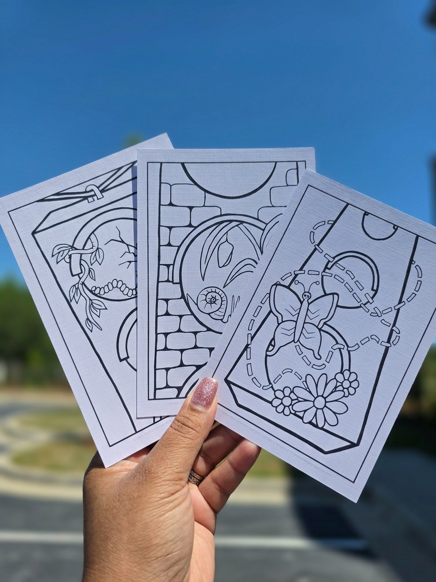 Inner Signals - May 2026 Reflection Coloring Cards